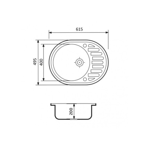 Мийка кухонна Adamant Ovum Old stone + змішувач (1824296910410)