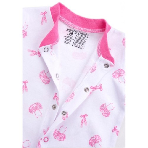 Чоловічок дитячий Luvable Friends на кнопочках для дівчаток (83149.P.6-9)