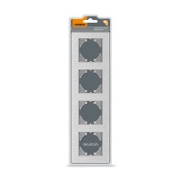 Рамка Videx BINERA сріблястий алюміній 4 поста (VF-BNFRA4H-SL)