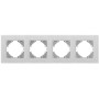 Рамка Videx BINERA сріблястий алюміній 4 поста (VF-BNFRA4H-SL)
