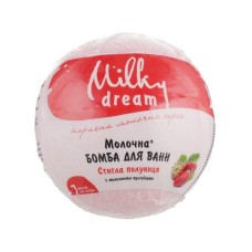 Бомбочка для ванни Milky Dream Молочна Стигла полуниця з молочними протеїнами 100 г (4820205300806)