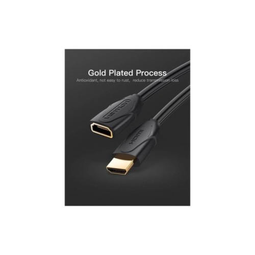 Кабель мультимедійний HDMI M to HDMI F 0.5m 4K60Hz black Vention (VAA-B06-B050)