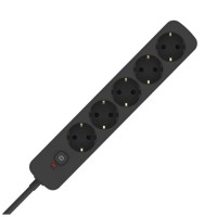 Мережевий фільтр живлення ColorWay CCA-3G1MM 5 розеток, 2m Black (CW-PSEA1052BK)