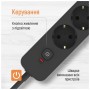 Мережевий фільтр живлення ColorWay CCA-3G1MM 5 розеток, 2m Black (CW-PSEA1052BK)