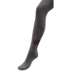 Колготки дитячі BNM з квітами зі страз (M0C0302-1183-11G-gray)