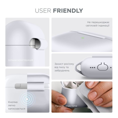 Чохол для навушників Armorstandart Hang Case For Apple AirPods Pro 3 White (ARM88284)