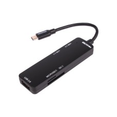 Концентратор Maxxter USB-C to 1xUSB 3.0 + 2xUSB 2.0 + SD/TF (HU3C-3PTF-01)