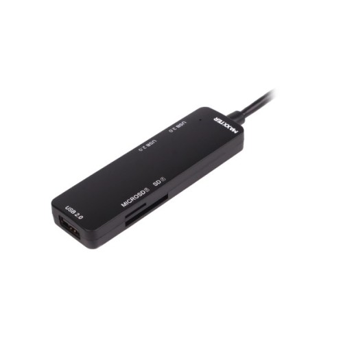 Концентратор Maxxter USB-C to 1xUSB 3.0 + 2xUSB 2.0 + SD/TF (HU3C-3PTF-01)