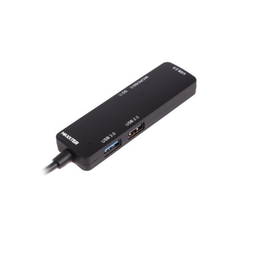 Концентратор Maxxter USB-C to 1xUSB 3.0 + 2xUSB 2.0 + SD/TF (HU3C-3PTF-01)