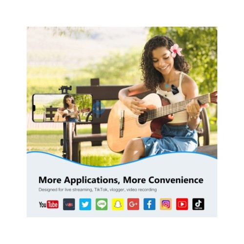 Мікрофон Puluz для телефону приймач Type-C Black (PU646B)