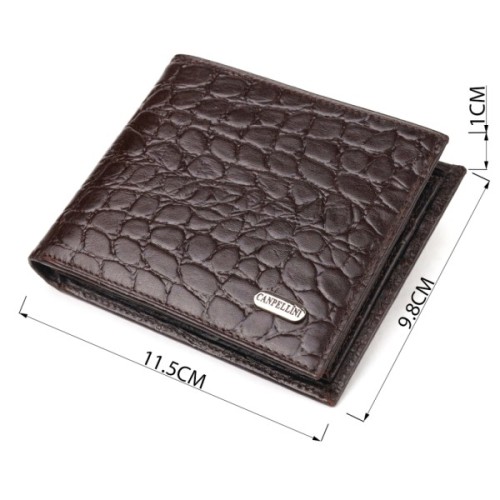 Гаманець Canpellini З натуральної шкіри Коричневий (21583)