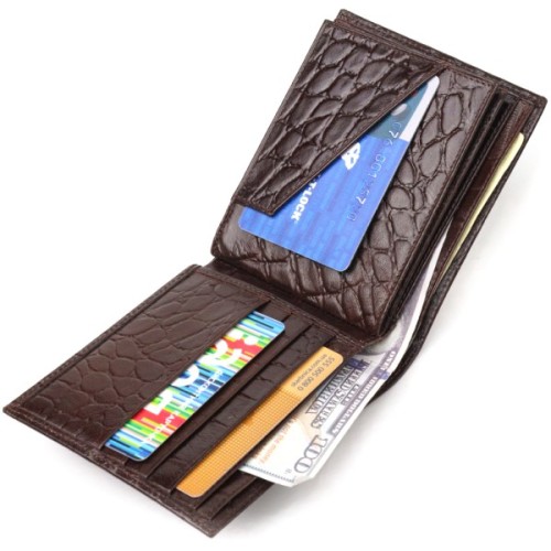 Гаманець Canpellini З натуральної шкіри Коричневий (21583)