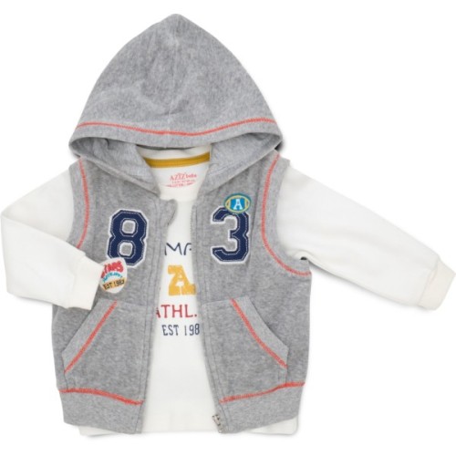 Набір дитячого одягу Aziz велюровий (3053-68B-creamred)