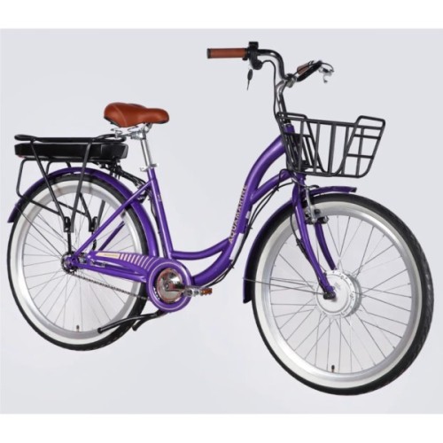 Електровелосипед Dorozhnik 26" eAQUAMARINE BH рама-17" 36B 13А*г 500Вт 2026 фіолетовий (ELB-D-26-295)