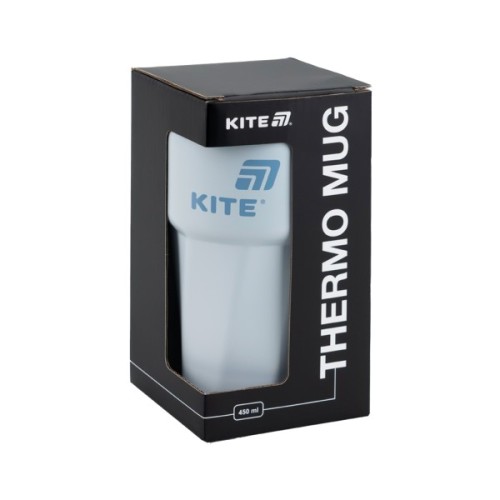 Термокружка Kite 450 мл сіро-блакитна (K25-1220-2)