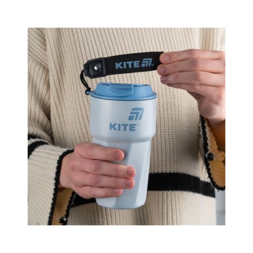 Термокружка Kite 450 мл сіро-блакитна (K25-1220-2)