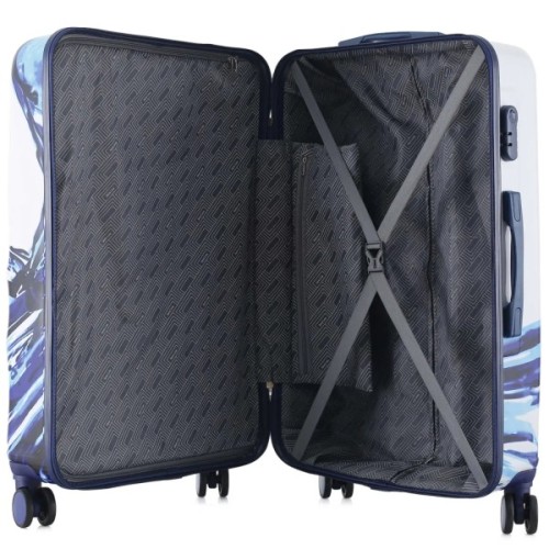 Валіза Semi Line Print 28" L White/Blue (T5653-3)