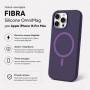 Чохол до мобільного телефона BeCover FIBRA Silicone OmniMag Apple iPhone 16 Pro Max Dark Purple (716234)