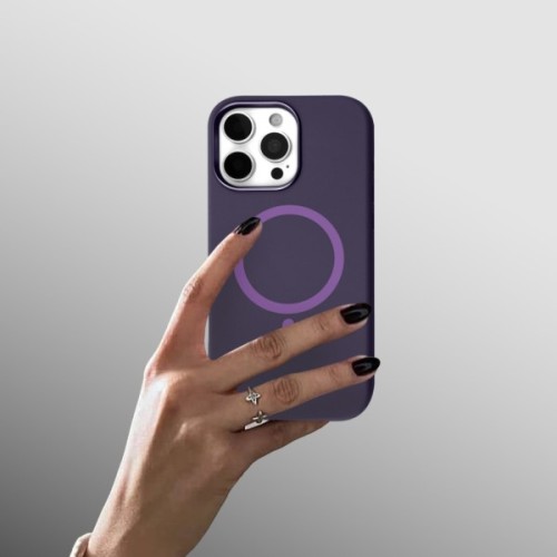Чохол до мобільного телефона BeCover FIBRA Silicone OmniMag Apple iPhone 16 Pro Max Dark Purple (716234)