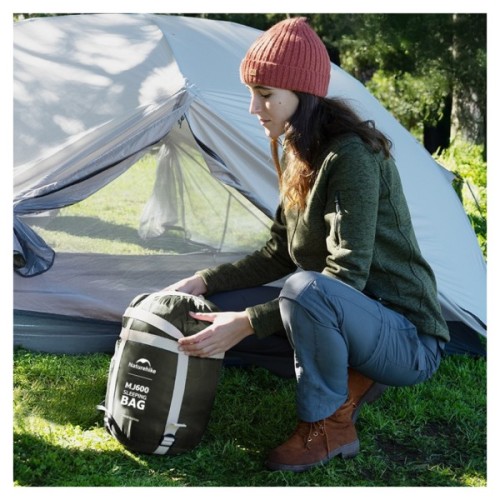 Спальний мішок Naturehike CNK2300SD014 MJ600 Січ, зелений (6979850308526)