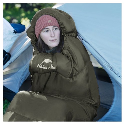 Спальний мішок Naturehike CNK2300SD014 MJ600 Січ, зелений (6979850308526)
