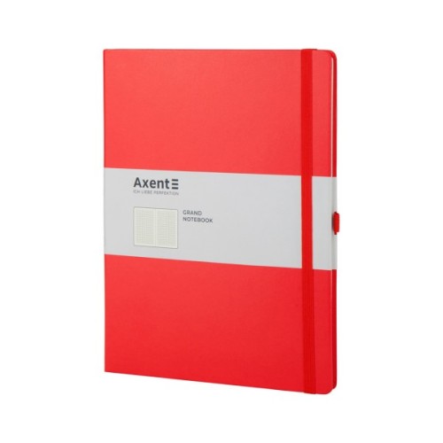 Блокнот Axent Partner Grand, 210х295, 100 арк, кліт, червоний (8203-06-A)