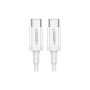 Дата кабель USB-C to USB-C 1.5m US264 18W ABS Cover White Ugreen (60519)