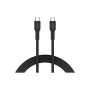 Дата кабель USB-C to USB-C 1.0m OnWire 60CL C-C 60W COLOR Braided 1m Black Canyon (CND-CCAP60AB10B)