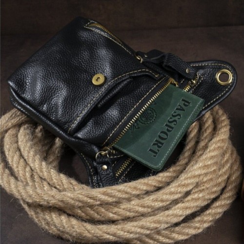 Сумка Vintage На пояс Чорна (14659)