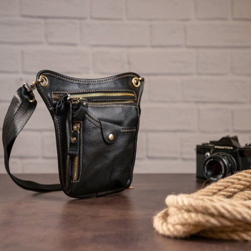 Сумка Vintage На пояс Чорна (14659)