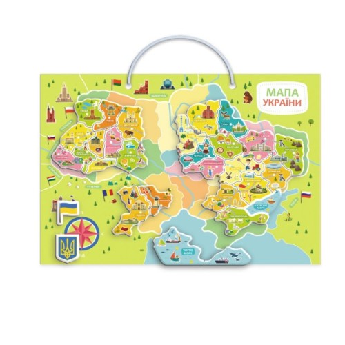 Навчальний набір DoDo Магнітна мапа України (200268)