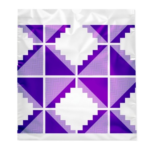 Пакети для сміття Добра Господарочка Із затяжками Колекція Вибійка Біло-фіолетові 60 л 10 шт. (4820086524063)