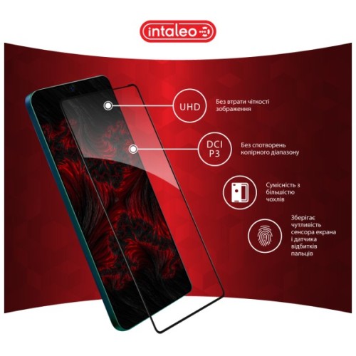 Скло захисне Intaleo Full Glue Tecno Pova 6 Black (1283126593772)