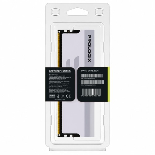Модуль пам'яті для комп'ютера DDR4 16GB 3600 MHz Onyx White RGB Prologix (PRO16GB3600YWR4)