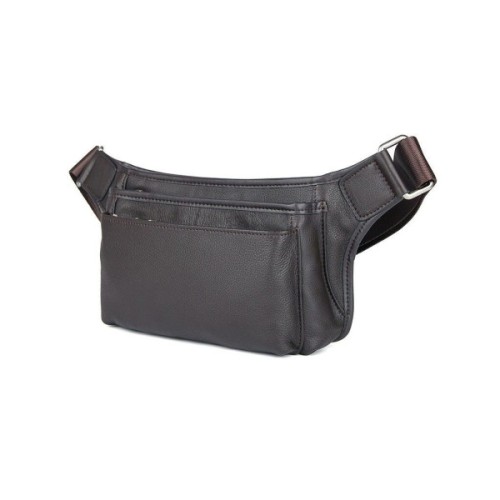 Сумка Vintage Поясна шкіряна Коричнева (14972)