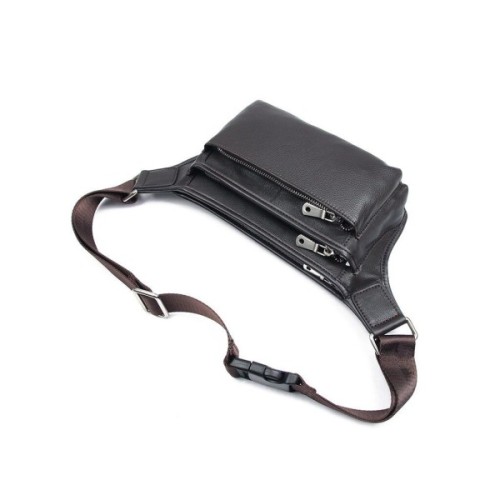 Сумка Vintage Поясна шкіряна Коричнева (14972)