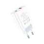 Зарядний пристрій HOCO C97A 1xUSB-C PD20W + 1xUSB QC3.0 White (6931474766076)