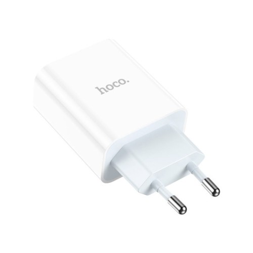 Зарядний пристрій HOCO C97A 1xUSB-C PD20W + 1xUSB QC3.0 White (6931474766076)