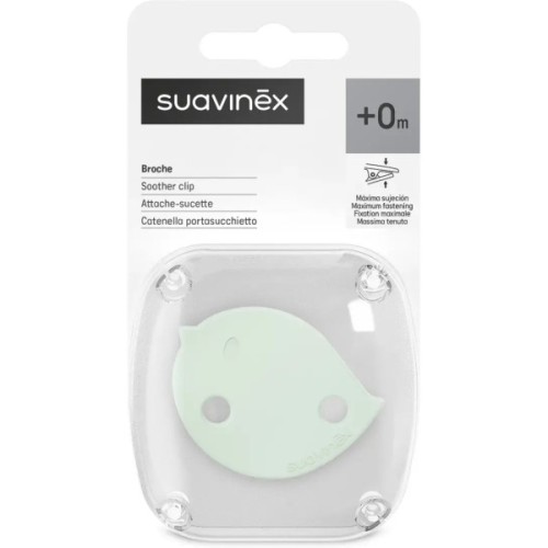 Кліпса для пустушок Suavinex Birdies, м''ятна (309129)