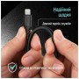 Дата кабель USB 2.0 AM to Lightning 2.0m 3A textured PVC black ColorWay (CW-CBUL095-BK)