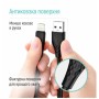 Дата кабель USB 2.0 AM to Lightning 2.0m 3A textured PVC black ColorWay (CW-CBUL095-BK)