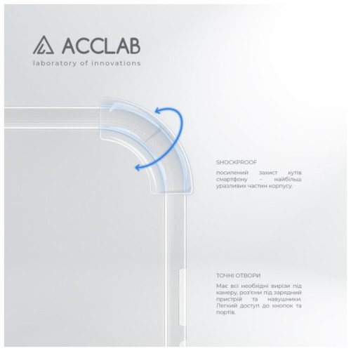 Чохол до мобільного телефона ACCLAB ShockProof Poco M3 Transparent (1283126554070)