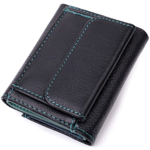 Гаманець ST Leather З натуральної шкіри Чорний (19504)