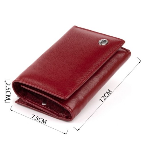 Портмоне ST Leather Зі шкіри Бордове (19333)