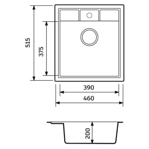 Мийка кухонна Adamant Brick сірий (4824296101204)