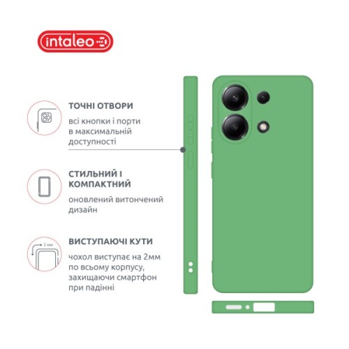 Чохол до мобільного телефона Intaleo Silicone Xiaomi Redmi Note 13 4G Light Green (1283126601064)