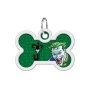 Адресник для тварин WAUDOG Smart ID з QR паспортом "Джокер зелений", кістка 40х28 мм (0640-1005)