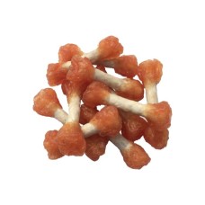 Ласощі для собак Lucky Star М'які гантельки з м'ясом курки на пресованій кістці з сиром шкір 6 см 200 г (4820112457884)