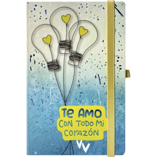 Книга записна Buromax Idea на резинці 136х207 мм 96 аркушів у клітинку Блакитна (BM.255104-14)