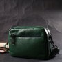 Сумка Vintage Крос-боді з натуральної шкіри Зелена (22296)